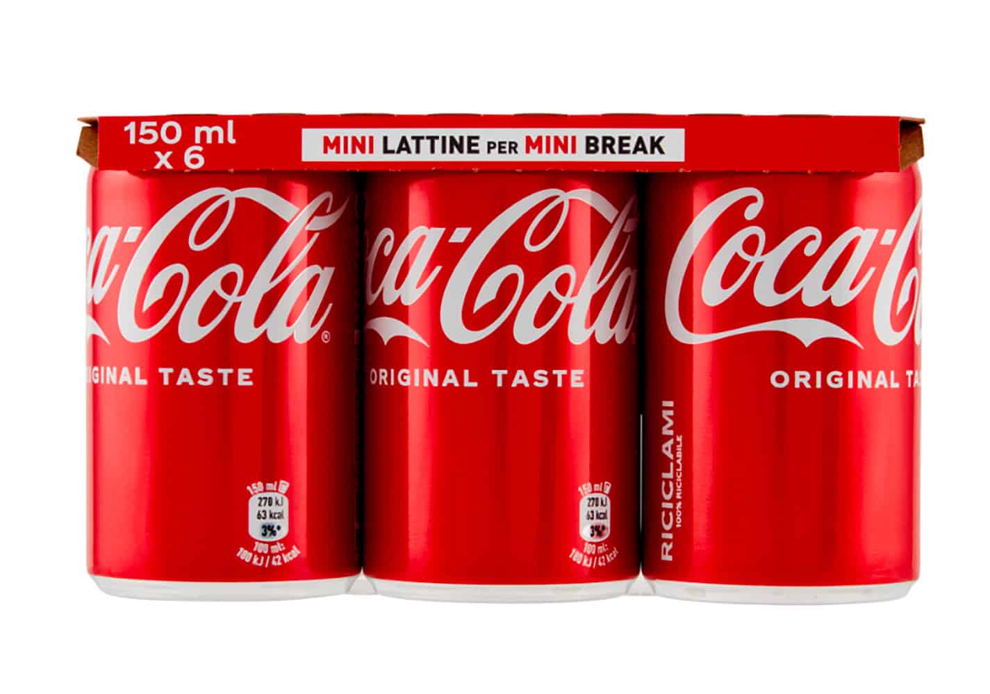 COCA COLA MINI LATTINA 6 X 15 CL - immagine 3