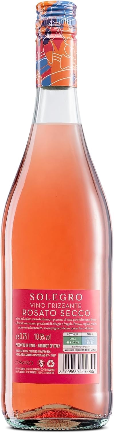 SOLEGRO FRIZZANTE ROSATO IGT 75CL - immagine 2